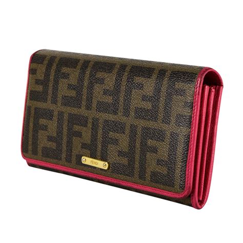 fendi zucca print wallet|fendi peekaboo wallet.